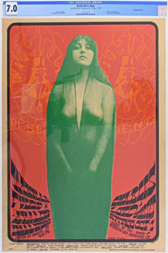 1967 FD-85 Vanilla Fudge Charles Lloyd Quartet Avalon Ballroom Poster CGC 7.0