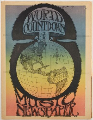 1967 Stanley Mouse Ralph J. Gleason World Countdown Music Newspaper Volume 2 Issue 5 Newspaper Excellent 77