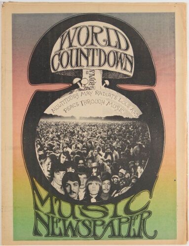 1967 Stanley Mouse World Countdown Music Newspaper Volume 2 Issue 6 Newspaper Excellent 79
