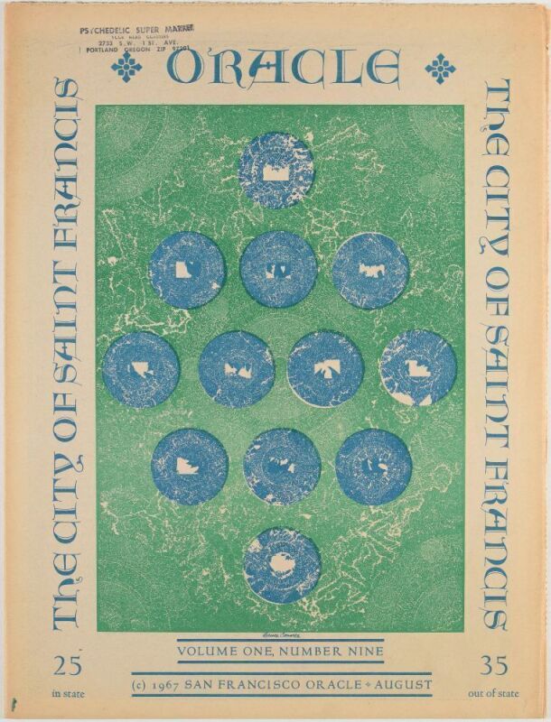 1967 The Oracle Vol. 1 No. 9 Underground Newspaper Near Mint 87