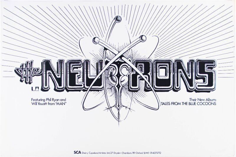 1975 Rick Griffin The Neutrons Tales From the Blue Cocoons Promo Poster Excellent 79