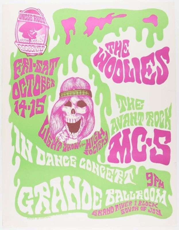 1966 G/G-661014 The Woolies MC5 Grande Ballroom Poster Extra Fine 67