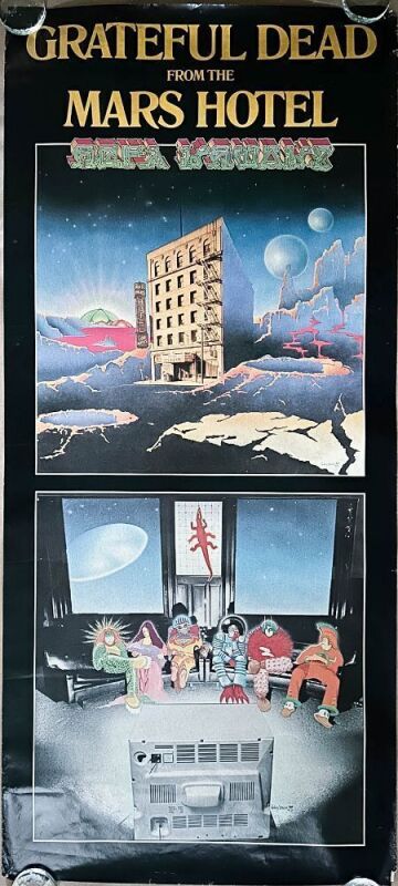 1974 Grateful Dead From The Mars Hotel Large Promotional Poster Fine 57
