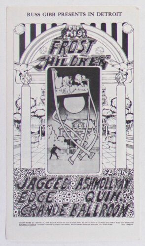 1968 G/G-680209 Frost Jagged Edge Grande Ballroom Detroit Postcard Excellent 79
