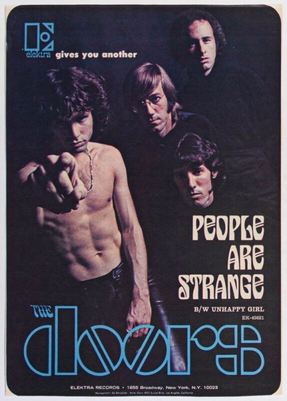 1967 The Doors People Are Strange Elektra Records Full-Page Ad Excellent 77