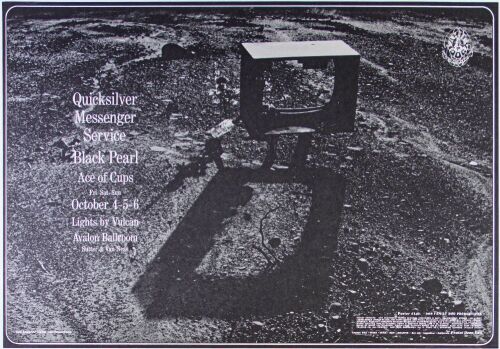 1968 FD-140 Quicksilver Messenger Service Avalon Ballroom Poster Near Mint 89
