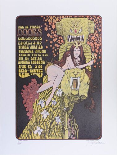 2003 Bob Masse The Doors Victoria Arena & Dante's Inferno Vancouver RP Signed Masse LE Poster Mint 91