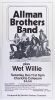 1971 Allman Brothers Band Wet Willie Charlotte Coliseum Cardboard Poster Excellent 79