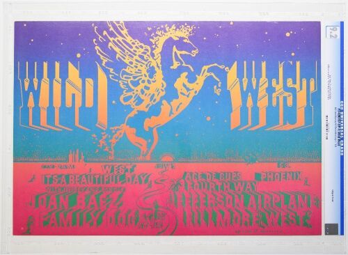 1969 FD-690707 Joan Baez 660 Great Highway & Fillmore West Poster CGC 9.2