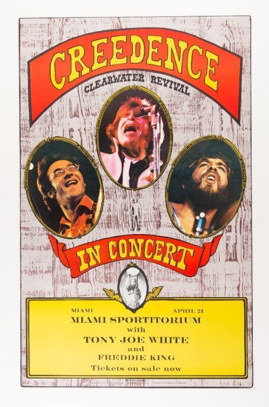 1972 Creedence Clearwater Revival The Miami Sportitorium Poster Near Mint 81