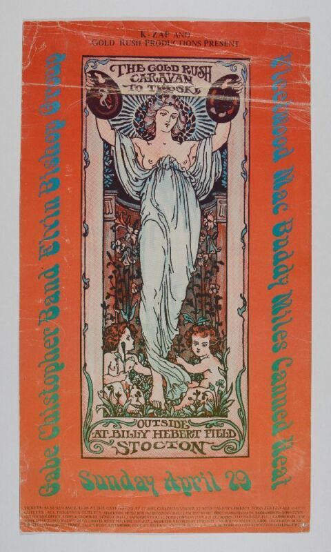 1973 Fleetwood Mac Buddy Miles Canned Heat Billy Hebert Field Stockton Poster Fine 55