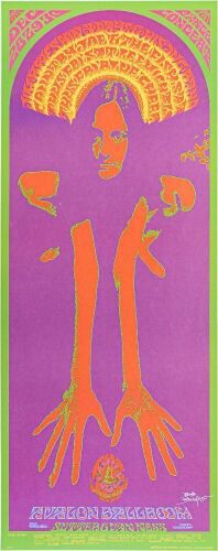 1967 FD-98 Jim Kweskin Blue Cheer Country Joe Avalon Ballroom RP2 Signed Schnepf Poster Mint 93