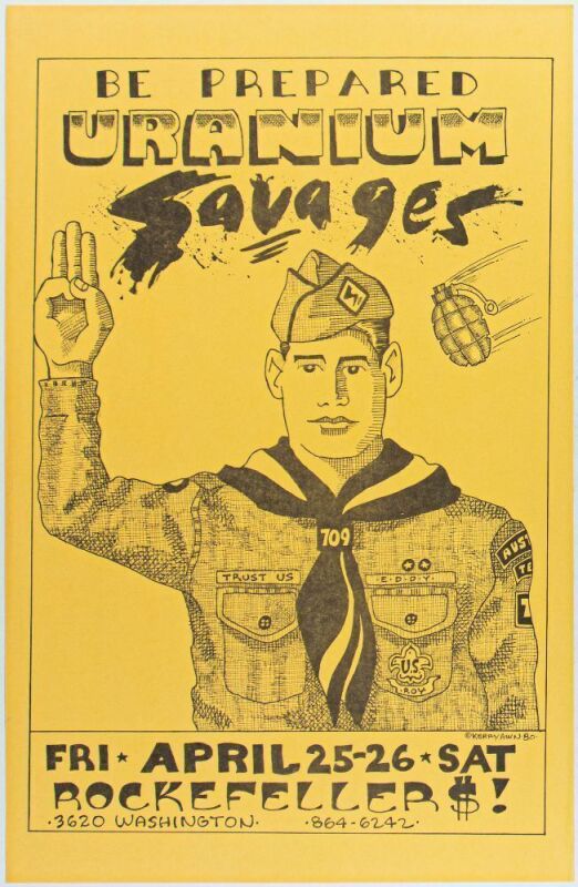 1980 Uranium Savages Rockefellers Houston Poster Near Mint 87