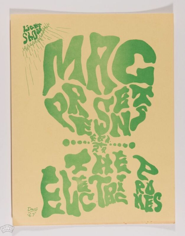 1967 The Electric Prunes Marigold Ballroom Fresno Handbill Excellent 71