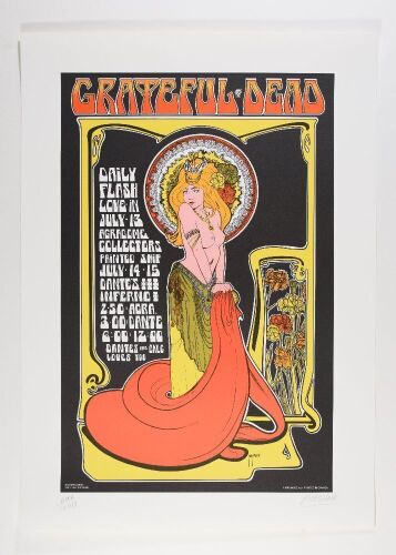 1991 AOR-3.179 Bob Masse Grateful Dead Vancouver RP Signed Masse LE Silkscreen Poster Near Mint 89