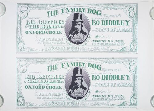 1966 FD-19 Big Brother and the Holding Company Avalon Ballroom RP2 Uncut Proof Poster Excellent 77
