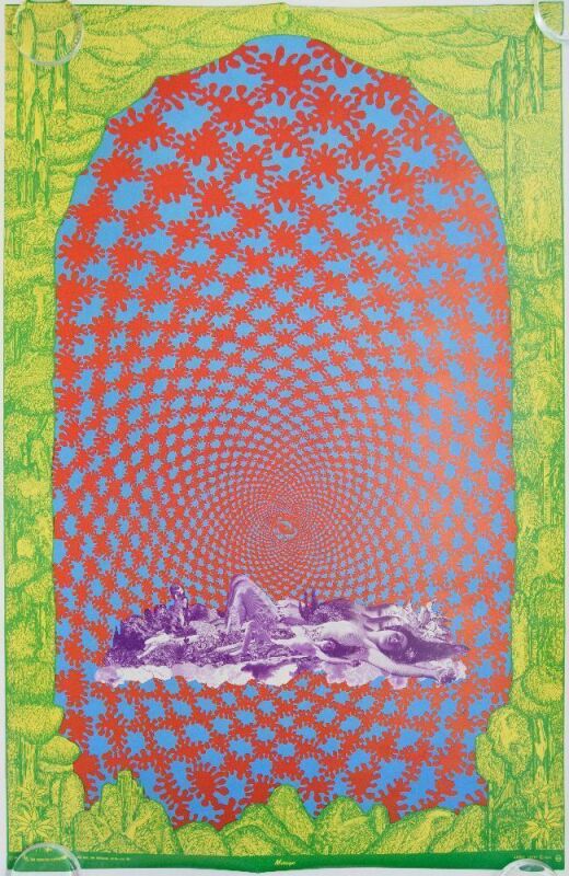 1967 Wilfred Satty Mirage Orbit Graphic Arts Headshop Poster Near Mint 87