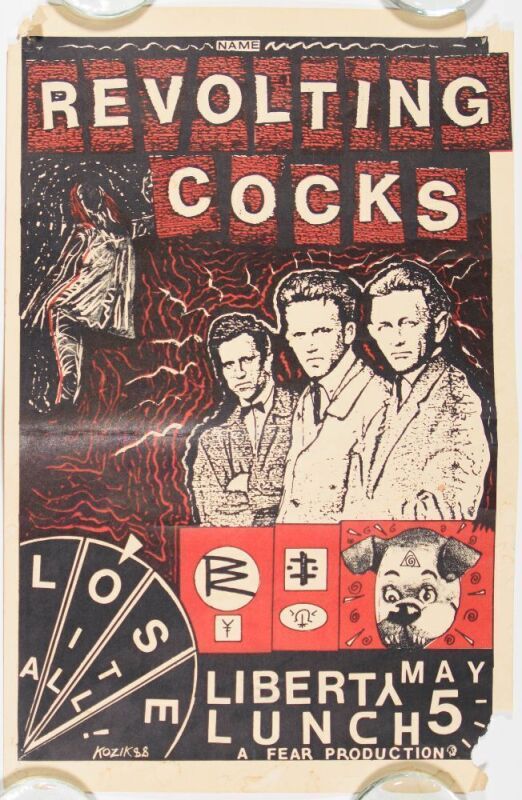 1988 Frank Kozik Revolting Cocks Liberty Lunch Austin Poster Extra Fine 63