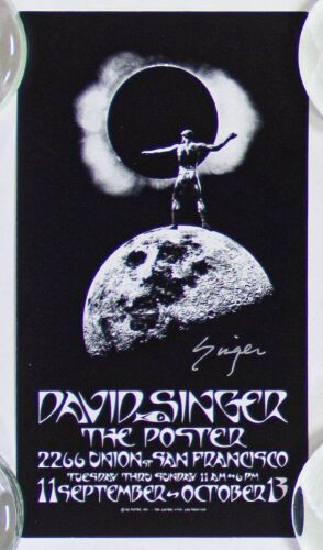 1971 David Singer The Poster 2266 Union St San Francisco Signed Singer Handbill Near Mint 85