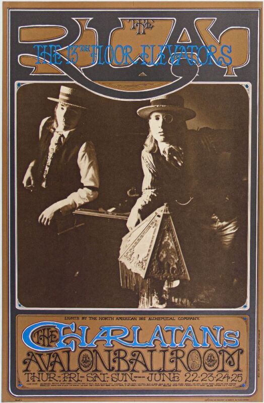 1967 FD-67 The Charlatans Avalon Ballroom RP2 Poster Mint 91