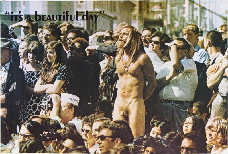 1970 It's A Beautiful Day Naked Hippie Headshop Poster Near Mint 80