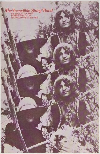 1969 The Incredible String Band Boston Tea Party Poster Near Mint 89