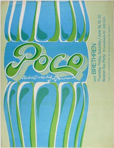 1970 Poco Boston Tea Party Poster Extra Fine 69