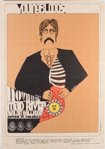 1967 FD-91 Youngbloods Avalon Ballroom Poster Near Mint 85