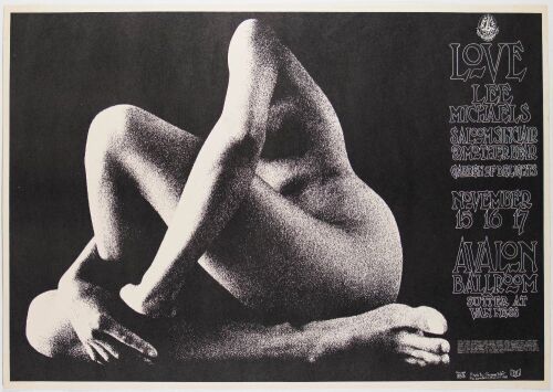 1968 FD-146 Love Avalon Ballroom Poster Near Mint 87