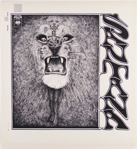 1969 Santana Debut Album Columbia Records Album Slick Near Mint 85
