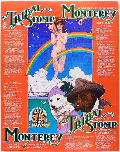 1979 Second Annual Tribal Stomp Chamber Bros The Clash Monterey Fairgrounds Post Poster Excellent 73
