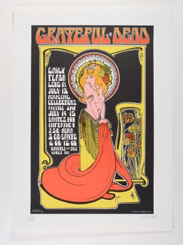 1991 AOR-3.179 Bob Masse Grateful Dead Vancouver RP Signed Masse LE Silkscreen Poster Near Mint 89