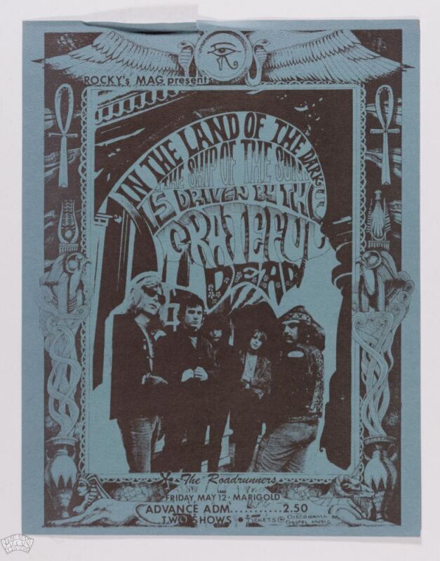 1967 Grateful Dead Marigold Ballroom Fresno Handbill Excellent 79