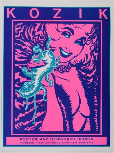1989 Frank Kozik Serigraph Design L'Imagerie Gallery Flyer Near Mint 89