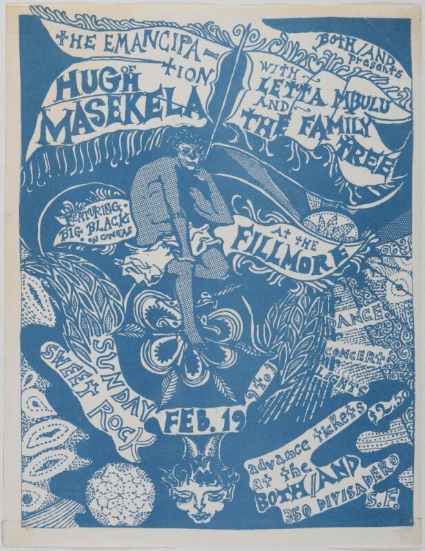 1967 Hugh Masekela Letta Mbulu The Family Tree Fillmore Auditorium Handbill Excellent 71
