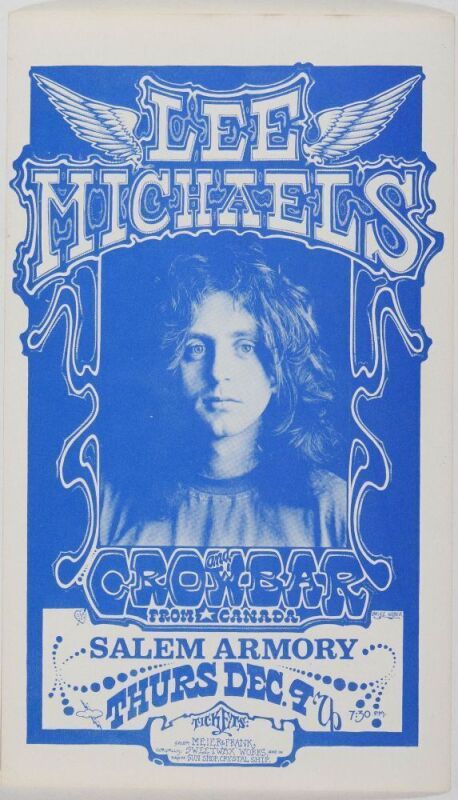 1971 Lee Michaels Salem Armory Handbill Near Mint 85