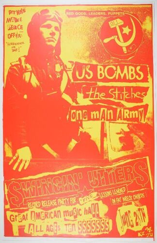 1998 Frank Kozik Swingin' Utters Great American Music Hall LE Signed Kozik Poster Near Mint 85