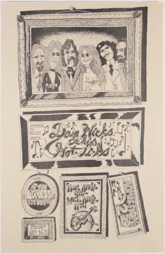 1973 Dan Hicks & His Hot Licks The Egress Vancouver Poster Excellent 75