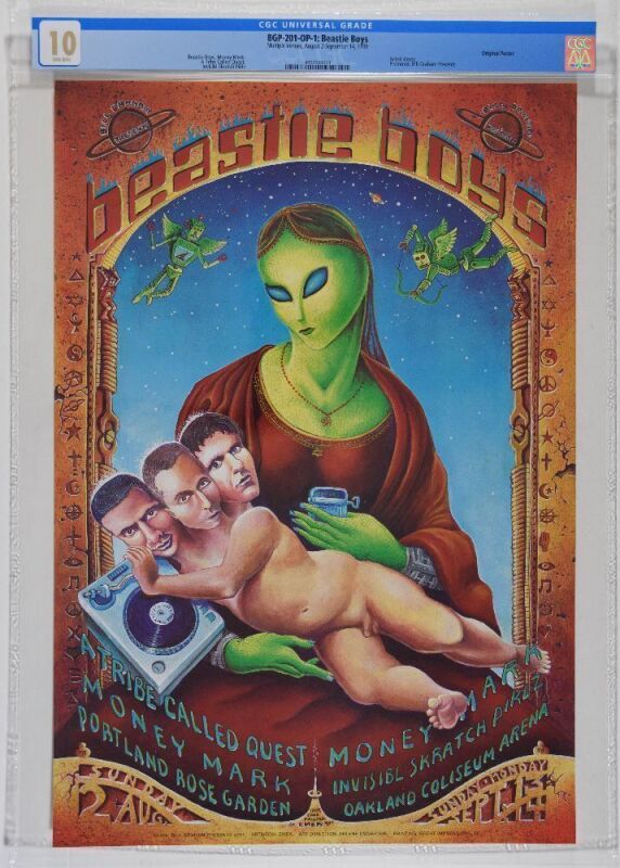 1998 BGP-201 Emek Beastie Boys Portland Rose Garden & Oakland Coliseum Arena Poster CGC 10