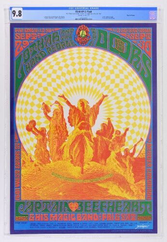 1967 FD-84 The Doors 1601 W Evans Street Denver Signed Schnepf RP2 Poster CGC 9.8