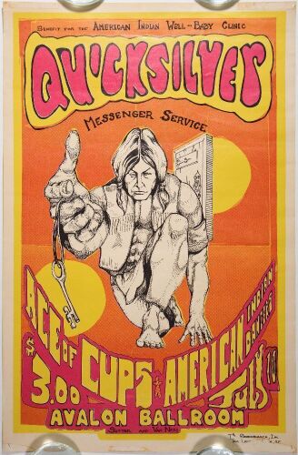1968 AOR-2.21 Quicksilver Messenger Service Avalon Ballroom Poster Extra Fine 69