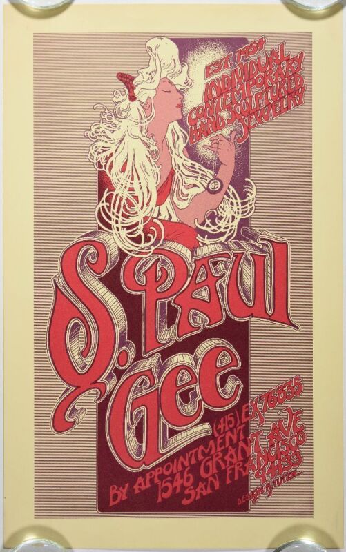 1970 Randy Tuten S. Paul Gee Jewelry Store Promo Poster Excellent 75