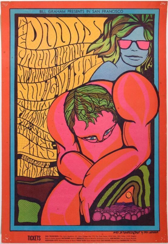 1967 BG-93 The Doors Procol Harum Winterland & Fillmore Auditorium Poster Extra Fine 69