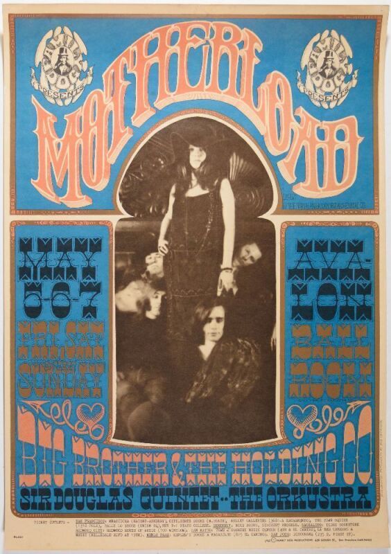 1967 FD-60 Big Brother Janis Joplin Avalon Poster Excellent 70