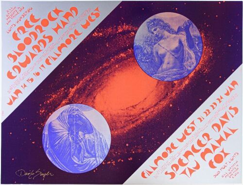 1971 BG-266 & 267 Spencer Davis Fillmore West Uncut Signed Singer Poster Near Mint 89