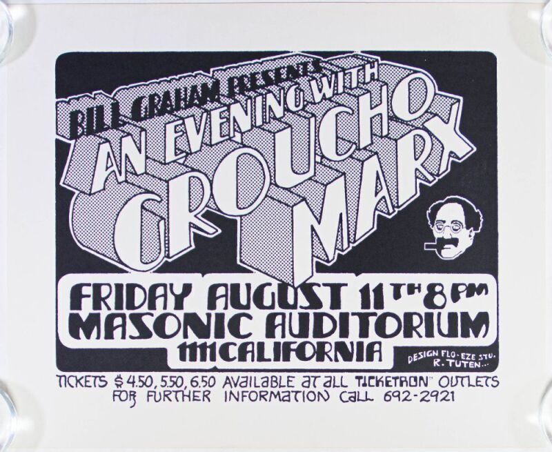 1972 An Evening With Groucho Marx Poster Mint 91