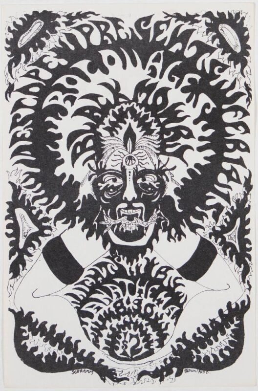 1969 Black Mowry Ides Hall Hayward Handbill Near Mint 81
