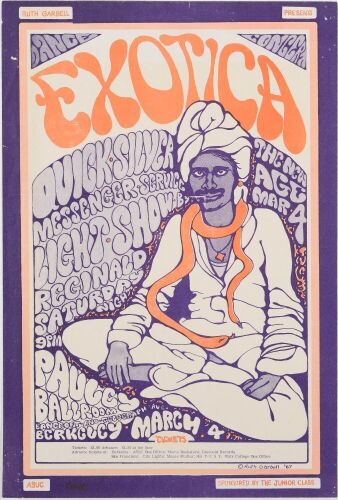 1967 Quicksilver Messenger Service Pauley Ballroom Berkeley Handbill Excellent 75