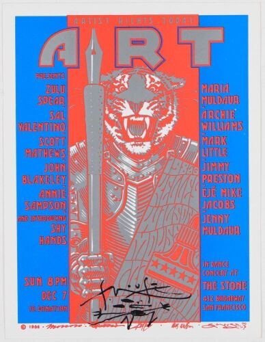 1986 Maria Muldaur Artist Rights Today The Stone Signed Mouse Handbill Near Mint 89