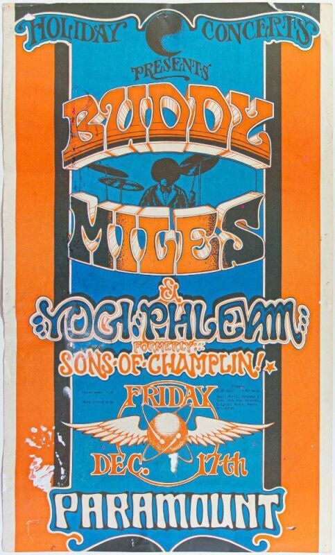1971 Buddy Miles The Paramount Theatre Portland Poster Extra Fine 69